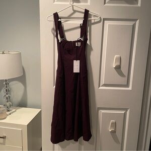 Unique Vintage Brand Eggplant Midi Dress